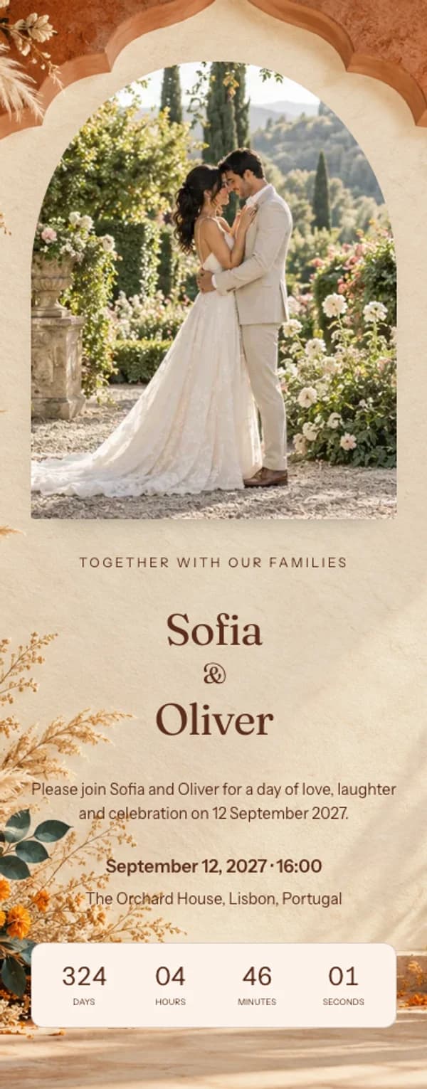 Preview of the invitation website