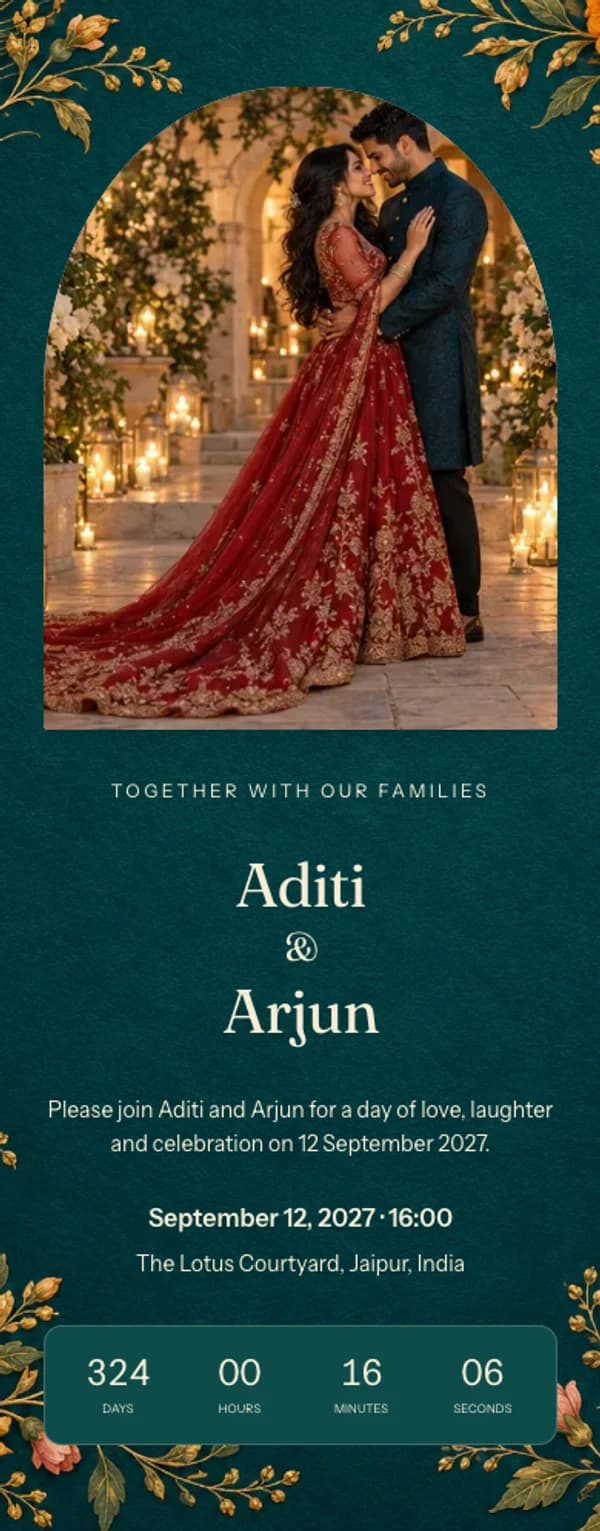Preview of the invitation website